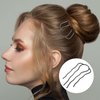 6 Pieces Hair Fork Clip Stick 87 mm Side Hair Comb 4 Prong Hair Updo Bun Hairpin Sticks Alloy Hair Clips Grips for Women Hair Styling Tool Accessories (Black)