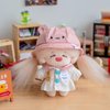 CALEMBOU Doll Clothes, 4 Inches Cute Macaron Animal Series Doll Clothes Suit for 6.7 Inches Labubu, Kawaii Doll Accessories Toys Gifts for Girls(Only Clothes) (Cuddly Bunny)