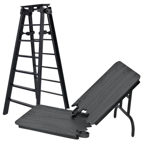 Black Table & Ladder Set for Wrestling Action Figures