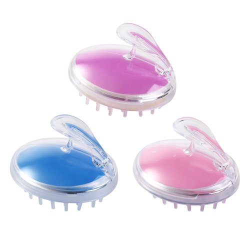 Vctitil 3Pcs Hair Scalp Massager Shampoo Brush,Silicone Handheld Shower Cleansing Brush,Hair Wash Tool for Adults,Children(Multi-Colored)