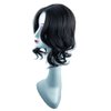 Natural Wavy 14" Middle Part Hair Topper 10x13cm Mixed Hair Clip in French Style Wig Off Black