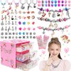 FOVRPUIB Charm Bracelet Making Kit,Toys for Girls Art Supplies Beads for Bracelets,Girls Toys Age 6-8 Years Old Friendship Bracelet Kit with Rings,Kids Toys for 6 7 8 9 Year Old Girls