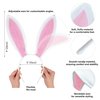 Funcredible Grey Bunny Ears and White Bunny Ears - Bunny Ears Headbands - Bunny Rabbit Cosplay Costume Accessories - Bendable Bunny Ears for Kids and Adult