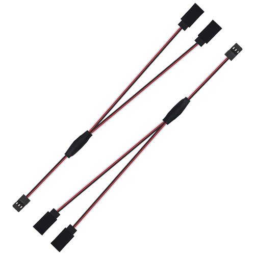 10Pack ShareGoo 11.8" JR Servo Extension Cable 1 Male to 2 Female Y Cables Y Harness Servo Extension Wire Lead for RC Cars Trucks Airplanes Servo Receiver Connection