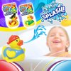 JA-RU Splash Fun Rubber Duck Water Squirt Toys (4 Toys Assorted) Classic Rubber Ducks Water Squirting Bathtub Toy for Kids & Toddler Fun Bathtime. Bulk Party Favors Birthday Gift. 1178-4