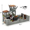 ZHX Military Base Building Brick Set for Army Minifigure War Accessories, Defence Base Guard Tower Guns Weapons Building Block Toy for Kids 8 10 12 14 Years