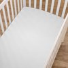 American Baby Company 2 Pack Fitted Crib Sheets 28" x 52", Soft Breathable Neutral 100% Cotton Jersey Sheet, White, for Boys and Girls, Fits Crib and Toddler Bed mattresses