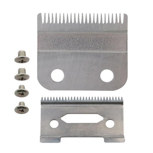 Pair of Cutting Blade and Guard Blade Replacement for Wahl Clipper 2 Hole Clipper Blade