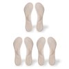 Arch Support Insoles Silicone Gel Invisible Slim Inserts Shock Absorption, Arch Pain Foot Heel Pain Relief, 3/4 Length for Women Shoes High Heel Shoes 5-8, 3 Pairs-Nude