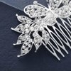 Foyte Crystal Wedding Hair Comb Rhinestone Bride headpiece Silver Butterfly hair piece Leaf Side Hair Combs for Women and Brides