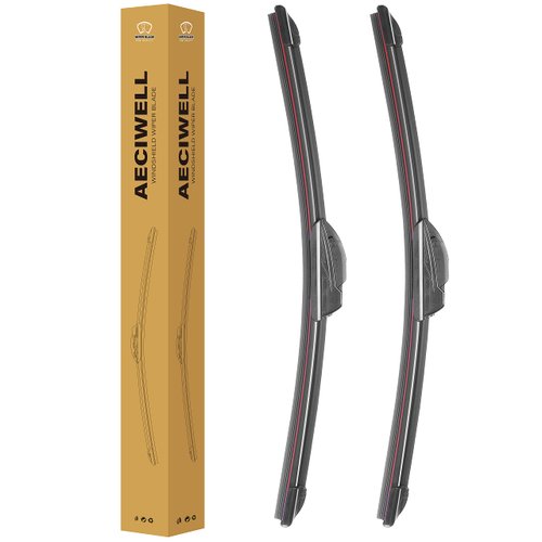 AECIWELL Windshield Wipers OEM Quality 26" + 19" Premium All-Season Wiper Blades Automotive Replacement Windshield Wiper Blades for U/J hook (Set of 2)…