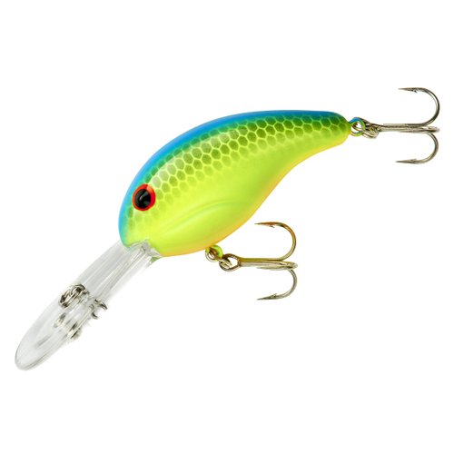 BANDIT LURES Series 300 Crankbait Bass Fishing Lures, Fisghing Accessories, Dives to 12-feet Deep, 2', 1/4 oz, Chartreuse Blue Back, (BDT336)
