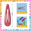 Snap Mini Hair Clips, 100PCS Premium Kids Barrettes Metal Non Slip Hair Bow Clips for Girls Toddlers Hair Accessories (2Inches 20Colors）