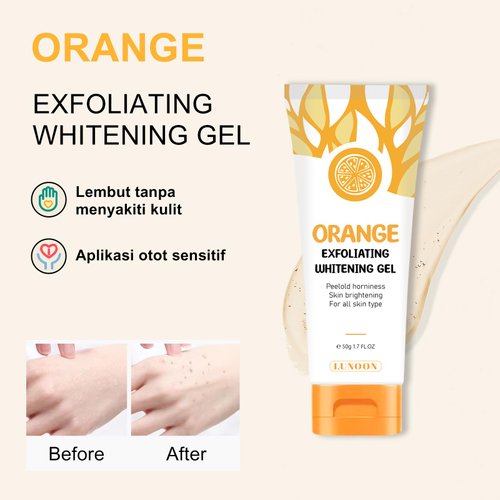 Orange Exfoliating Gel, orange exfoliating gel scrub,Deep Cleansing Moisturizing Facial Exfoliator, Size 50ml, 1.7 Fl Oz (Pack Of 3)