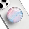 Ksadiye Phone Grip with Expanding Kickstand,Cell Phone Collapsible Stand Pink Blue Marble Design for Smartphones