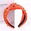 GLBCC Halloween Headband Beaded Knotted Headband for Women Pearl Rhinestone Trick Treat Wide Knot Headpiece Hairband Halloween Party Costume Jewelry Accessories Gift (Halloween hairband G)