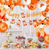 Lenwen 34 Pcs Jungle Animal Party Decorations Cute Animal Birthday Party Supplies Include Farm Animal Theme Banner, Animal Woodland Latex Balloons for Boy Girl Birthday Baby Shower Wedding Graduation