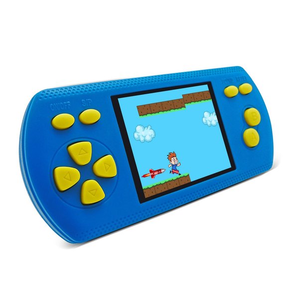 16-bit handheld Game Console for Kids and Adults, 2.4'' HD Screen, 218 Classic Retro Video Games, Mini Arcade Electronic Toy Gifts for Birthday Gift for Kids 4-12, needs AAA batteries 3 packs (Blue 2)
