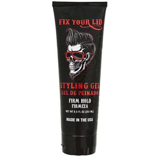 Fix Your Lid Styling Gel for Men's Hair - Firm Hold with Fuller Look - Strong Hold Gel for All Men`s Hair Types & Styles - Easy To Wash Out - 8.5 Oz