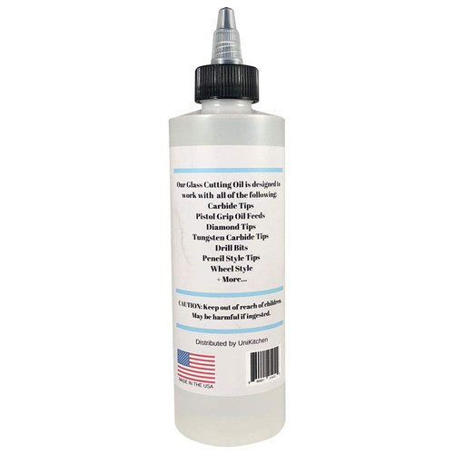 Premium Glass Cutting Oil (8 oz) Specially Formulated for Use with Any Glass Cutter Tool - Glass Cutter Oil for Glass Drill Bit, Mirror Cutting Tool, Tile Cutter & Glass Cutting Tools