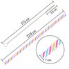 JANYUN 40 Pieces Reusable Straws BPA-Free 9" Colorful Printing Hard Platic Stripe Drinking Straw for Mason Jar Tumbler Family or Party Use Cleaning Brush Included Random Style (Casual Style)