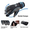 HANDLANDY Waterproof Insulated Work Gloves, 3M Thinsulate Thermal Winter Gloves for Men Women Touch Screen, Warm Ski Snowboard Cold Weather Gloves (Medium, Blue)