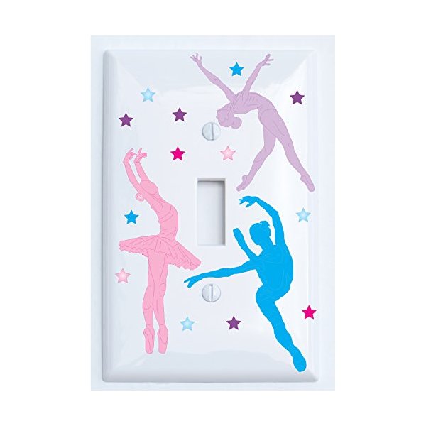 Ballerina Light Switch Plate Covers/Dance Ballerina Wall Decor (Single Toggle)