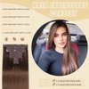 Clip in Hair Extensions,22 Inch Straight Human Hair Clip in Extensions Seamless Straight Hair Extensions Thick Long Synthetic Hairpieces For Women Natural Hair (Medium Brown)