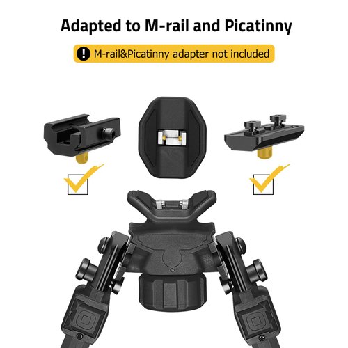 CVLIFE Bipod for Shooting and Hunting,Rifle Bipod Sling Mounting Bipod for Rifle Made of Lightweight High-Strength Polymer