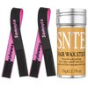 Samnyte Slick Wax Stick for Hair Wigs Edge Control, Flyaways & 2Pcs Wig Band for Melting Lace Front, Lace Melting Band, Non-Greasy