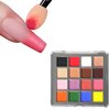 MOEPAK Nail Pigment Palette Solid nail Powder Set Ombre Nail Powder For Nail Art Manicure DIY Accessories 16 Colors (A)