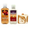 Bath & Body Works Wild Madagascar Vanilla Gift Set - Body Wash and Body Lotion - with a Peach Gardenia Bar Soap - Full Size