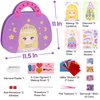 4-in-1 Dress Up Game Set Princess Fantasy Makeup, Pretty Pretty Princess Game, Girls Toy Kit with Diamond Painting & Princess Dress Up Set, DIY Paper Makeup Arts and Crafts for Kids 4-6