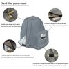 XCZ Sand Filter Pump Cover for 12-16INTEX Crystal Clear Sand Filter Pumps, Waterproof and UV Resistant, Above-Ground Pool Pump Cover Also Available with its Model ，Grey only Cover
