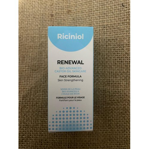 Riciniol Renewal – Mutipurpose Castor Oil for Face, Neck, and Decollete | Bio-Advanced Castor Oil with Grape Seed and Wheat Germ Oil, Pure & Natural Skincare, Fast-Absorbing Moisturizer (30ml)