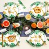 HSPAIDYP 24 Pcs Baby Shower Plates,Safari Animal Jungle Baby Boy Party Supplies,7" Gold Foil Safari Jungle Animals Paper Plates,for Jungle Theme Baby Boy Birthday Party Decorations