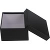 Cypress Lane Square Rigid Gift Boxes, a Nested Set of 4, 3.5x3.5x2 to 6x6x4 inches (Black)