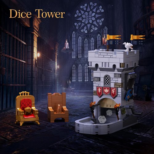 JMYZBD Dice Tower Dice Tray Set Building Blocks Sets Toys, DND Dice Building Kits, Model Collection Decor, Gifts Idea for Adult Fans (481 Pcs)