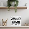 Camping Wooden Box Sign House Decor Country S'mores Station Square Wood Sign Desk Decoration Camp Campfire Wood Block Plaque Box Sign for Shelf Home 5 x 5 Inches