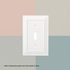 Franklin Brass Classic Beaded Wall Plate, Pure White Single Decorator Switch Cover, 3-Pack, W35060M-PW-C