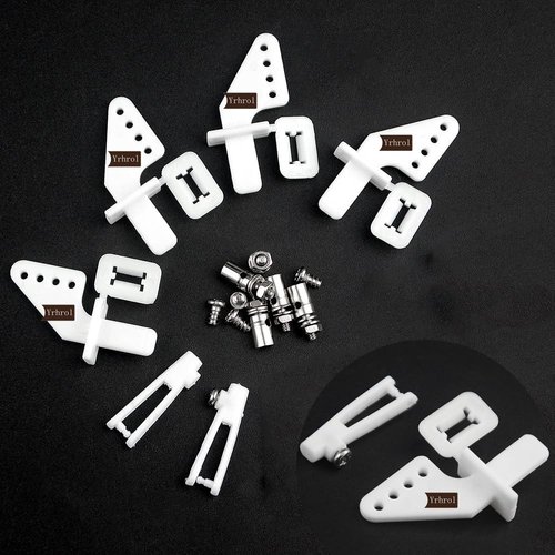 20Pcs Adjustable Pushrod Connector Linkage Stopper 1.3mm + 20Pcs Nylon Control Horns 21x10 mm + 20Pcs 1.2 x 210mm Z Push Rods Parts Compatible for RC Airplane Plane Boat Replacement (20pcs)