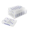 EZY DOSE Weekly (7-Day) Pill Organizer, Vitamin and Medicine Box, Pop-Out Compartments, 4 Times a Day, Clear Lids