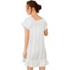 Nanxson Womens' Cotton Nightgown Short Sleeve Sleepwear Vintage Victorian Nightshirt Lounge Dress (Small, White)