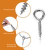 Abeillo 300 Pieces Small Screw Eye Pins 3 Sizes Screw Threaded Eye Pin Hooks Mini Stainless Steel Eyelet Screws Hooks for Jewelry Making DIY Art Craft (0.16 x 0.3 0.16 x 0.4 0.2 x 0.47) Inch