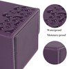 AEGIS GUARDIAN Card Deck Box for MTG, Commander Deck Box Hold 120+ Sleeved Cards, Leather Strong Magnet Card Deck Case Holder for Magic Cards TCG CCG, Purple