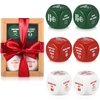 RoundFunny 6 Pcs Christmas Party Gift Exchange Dice Game Santa Swap Gift Exchange Dice White Elephant Gift Exchange Game Dice for Family Friend Coworker Volunteer Holiday Party Decoration Supplies