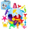 HYSZXUS Bath Toys - 27 PCS Suction Cup Toys Bath Toys Shower Toys for Kids Ages 4-8,Sensory Toys for 3 4 5 6 7 Year Old Boys Girls,Mold Free Bath Toys Travel Toys Window Toys Silicone Sucker Toys