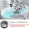 AzWzz Universal Tub Stopper Bathtub Drain Plug, Pop Up Tub Drain Hair Catcher, Drain Cover with Strainer, for 1-3/8 to 2in Bath Drain Hole