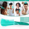 Detangling Hair Brush,Hair Detangler Brush and Wide Tooth Comb Set for Black Natural Curly Wet Dry Thick Straight Long Hair, Afro American Type 3a-4c, Comfortable Grip,Easy to Clean, Durable