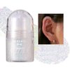 Body Glitter Roll on Festival Glitter Gel Makeup for Hair Face and Body Color Changing Glitter Gel Rave Party Makeup (25ml,White #01)